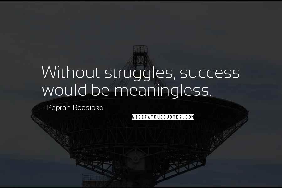 Peprah Boasiako Quotes: Without struggles, success would be meaningless.