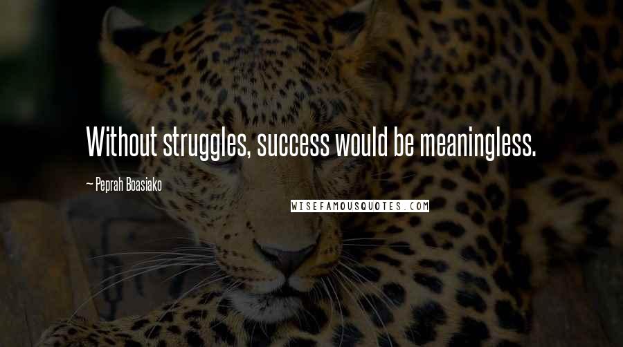 Peprah Boasiako Quotes: Without struggles, success would be meaningless.