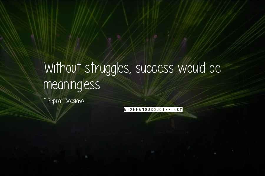 Peprah Boasiako Quotes: Without struggles, success would be meaningless.