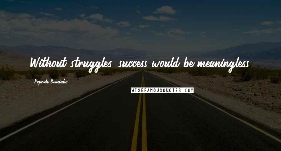 Peprah Boasiako Quotes: Without struggles, success would be meaningless.
