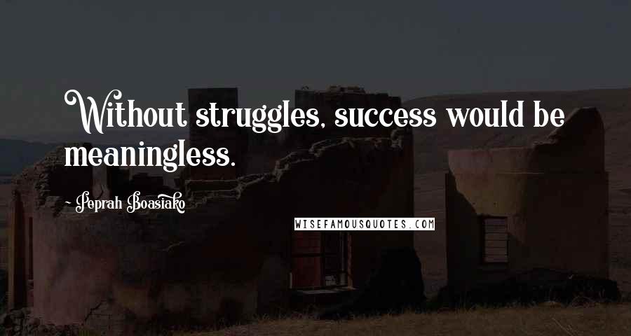 Peprah Boasiako Quotes: Without struggles, success would be meaningless.