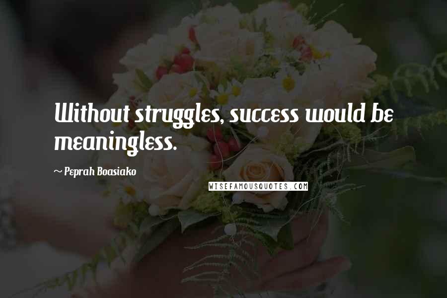 Peprah Boasiako Quotes: Without struggles, success would be meaningless.