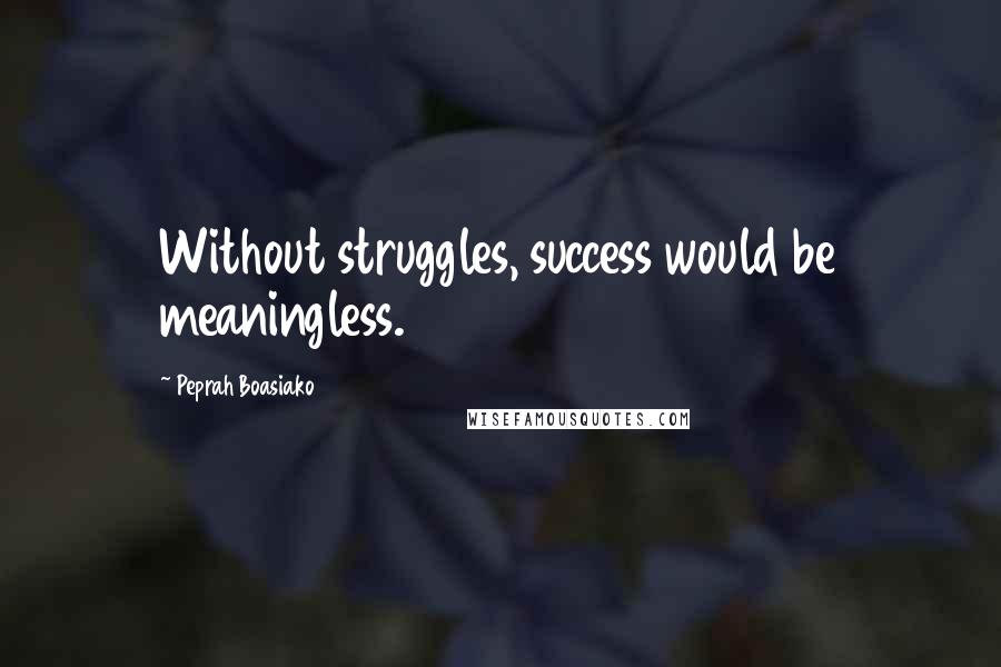 Peprah Boasiako Quotes: Without struggles, success would be meaningless.