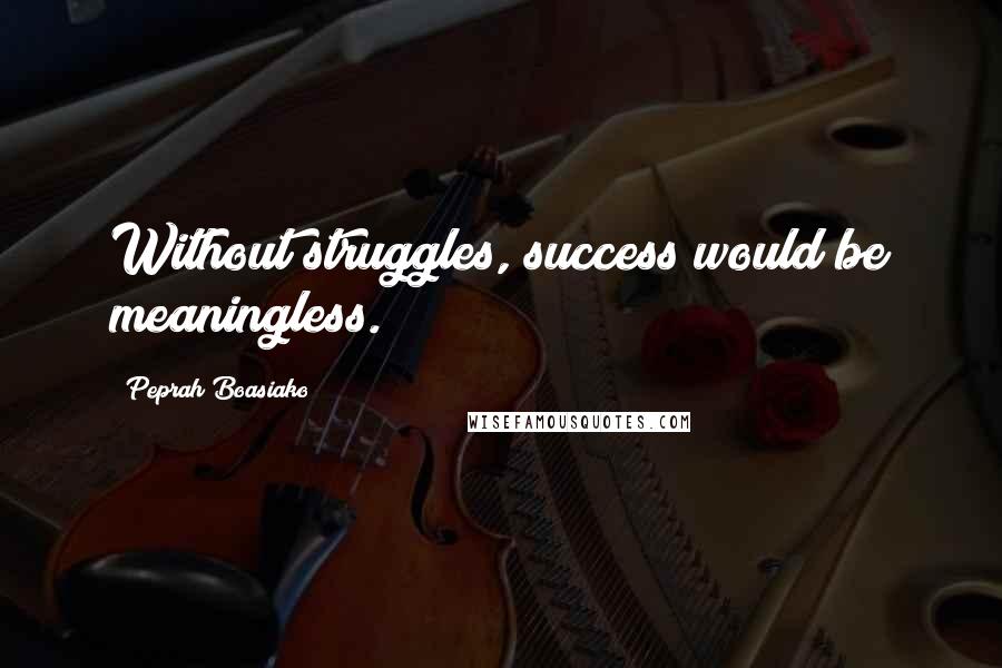 Peprah Boasiako Quotes: Without struggles, success would be meaningless.