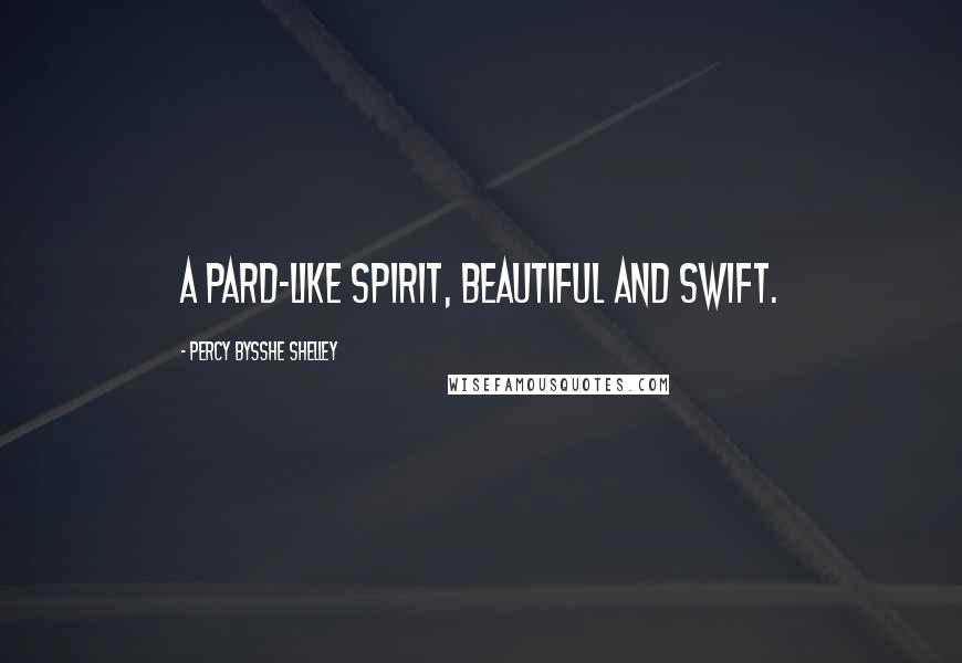 Percy Bysshe Shelley Quotes: A pard-like spirit, beautiful and swift.