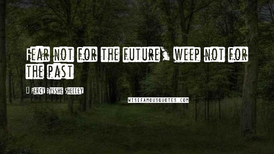 Percy Bysshe Shelley Quotes: Fear not for the future, weep not for the past