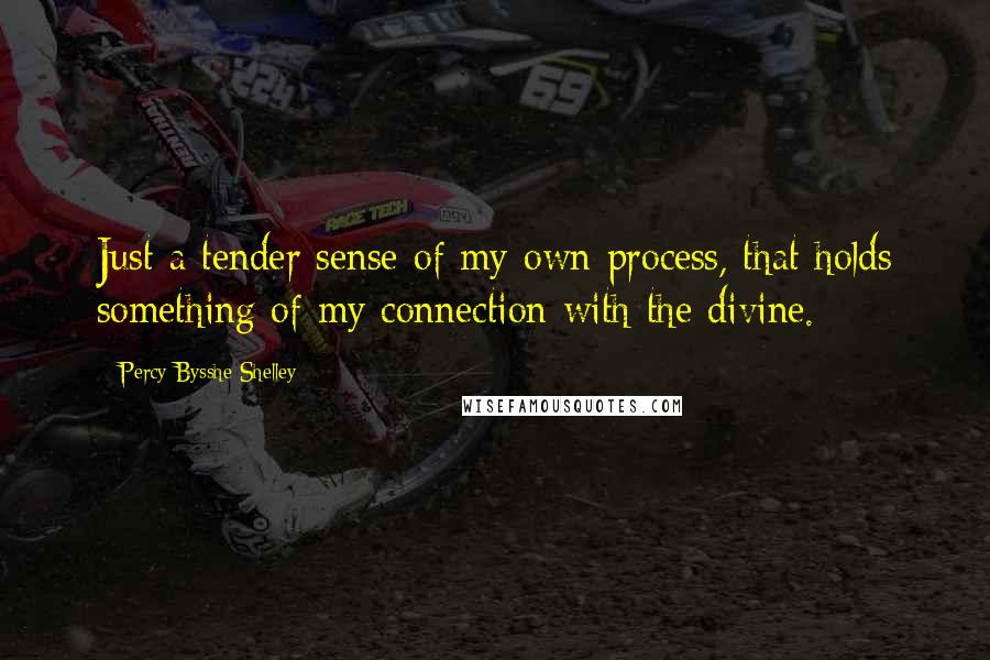 Percy Bysshe Shelley Quotes: Just a tender sense of my own process, that holds something of my connection with the divine.