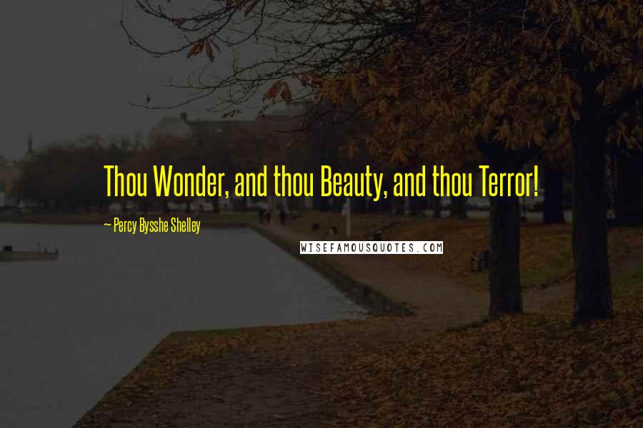 Percy Bysshe Shelley Quotes: Thou Wonder, and thou Beauty, and thou Terror!