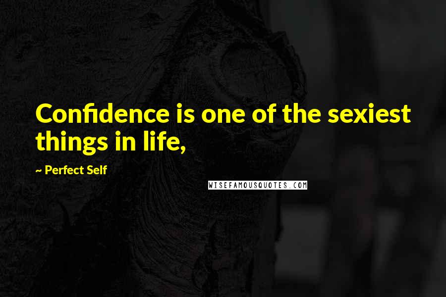 Perfect Self Quotes: Confidence is one of the sexiest things in life,