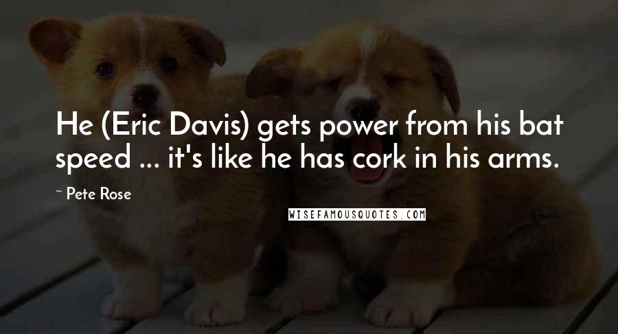 Pete Rose Quotes: He (Eric Davis) gets power from his bat speed ... it's like he has cork in his arms.