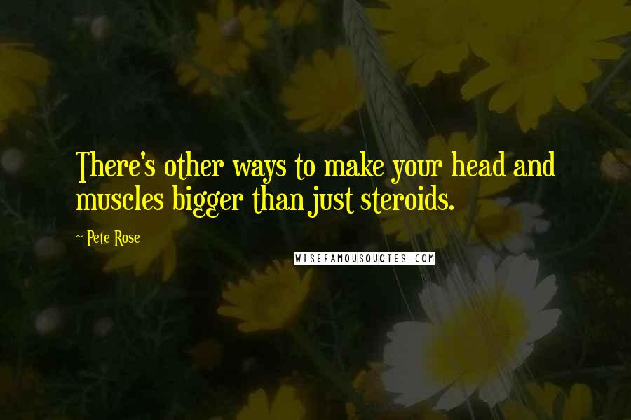 Pete Rose Quotes: There's other ways to make your head and muscles bigger than just steroids.