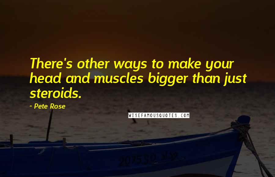 Pete Rose Quotes: There's other ways to make your head and muscles bigger than just steroids.