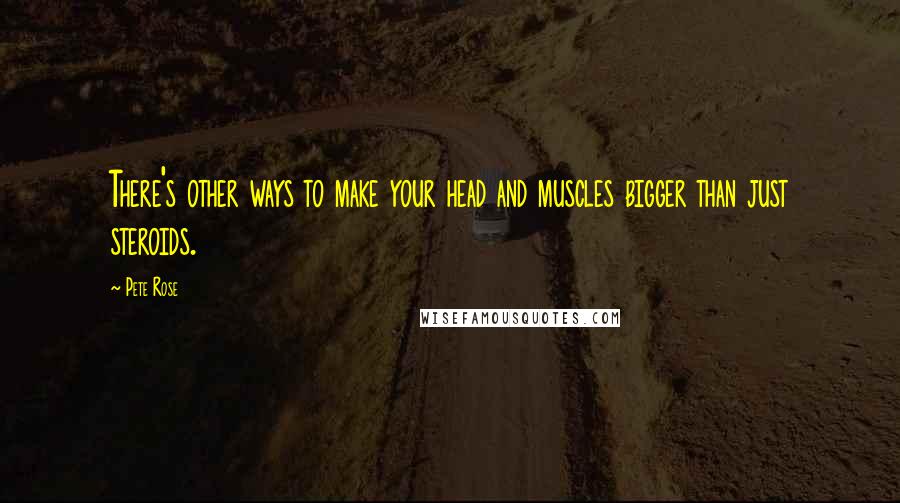 Pete Rose Quotes: There's other ways to make your head and muscles bigger than just steroids.