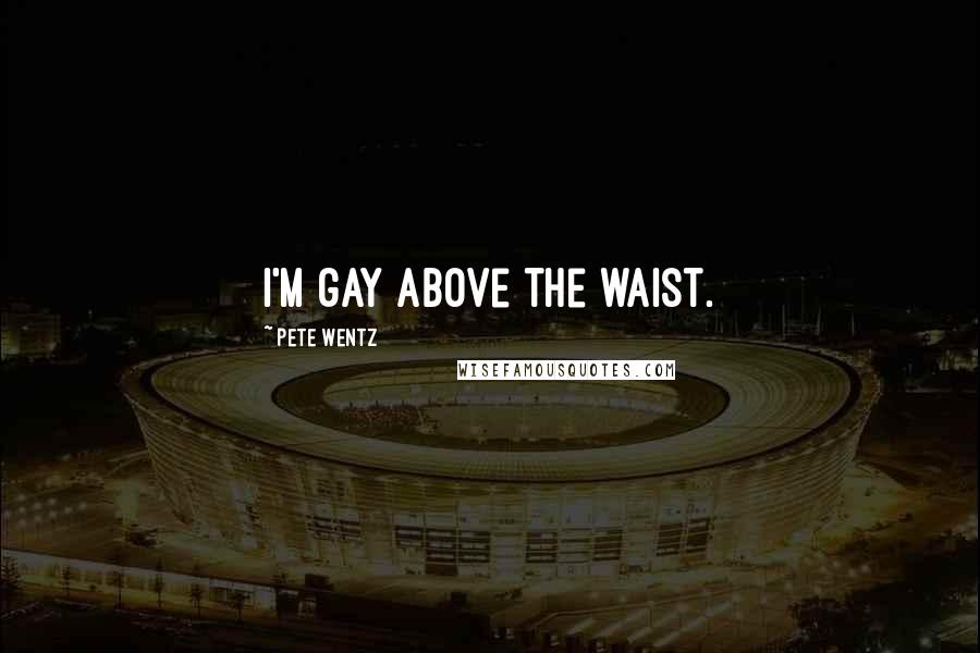 Pete Wentz Quotes: I'm gay above the waist.