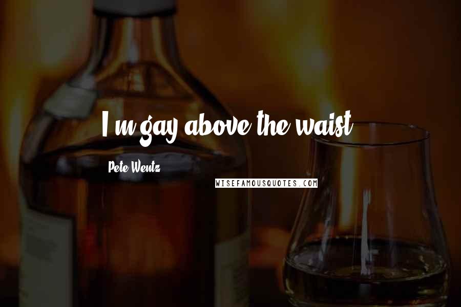 Pete Wentz Quotes: I'm gay above the waist.