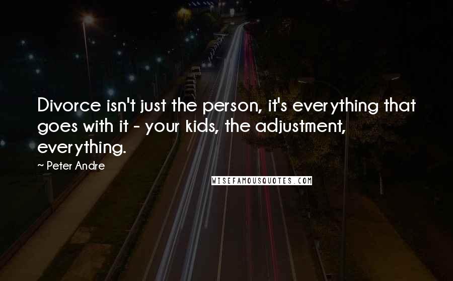 Peter Andre Quotes: Divorce isn't just the person, it's everything that goes with it - your kids, the adjustment, everything.