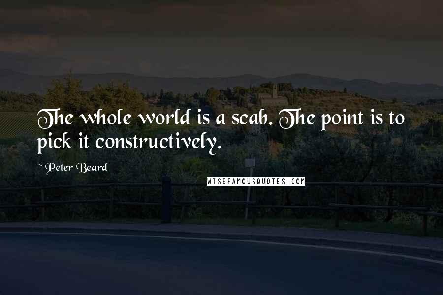 Peter Beard Quotes: The whole world is a scab. The point is to pick it constructively.