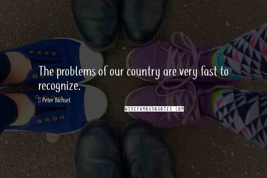 Peter Bichsel Quotes: The problems of our country are very fast to recognize.