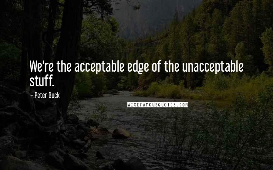 Peter Buck Quotes: We're the acceptable edge of the unacceptable stuff.