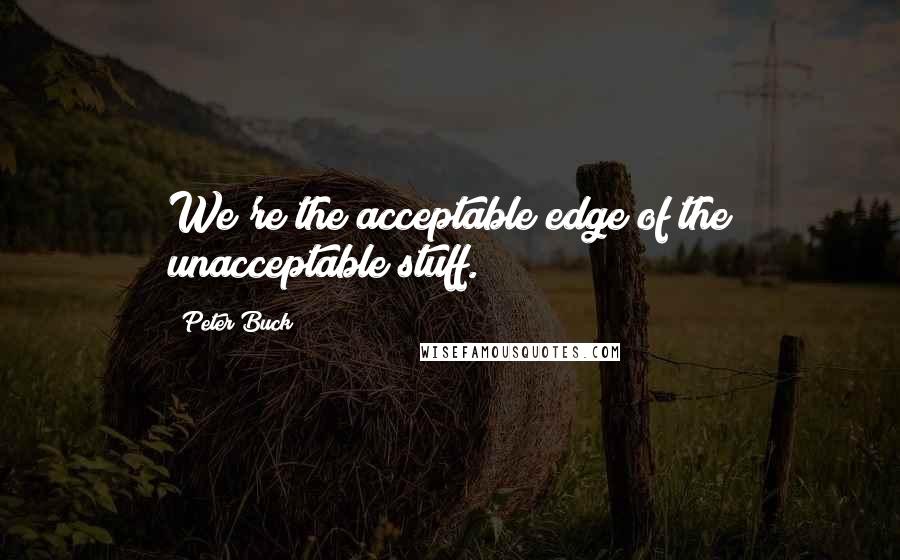 Peter Buck Quotes: We're the acceptable edge of the unacceptable stuff.