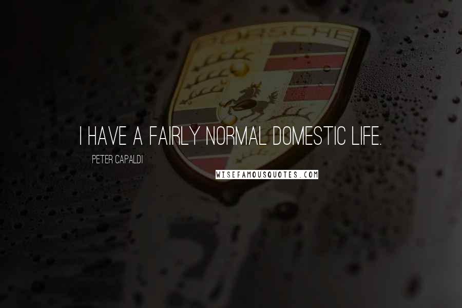 Peter Capaldi Quotes: I have a fairly normal domestic life.