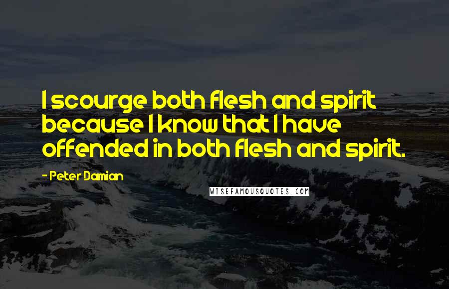 Peter Damian Quotes: I scourge both flesh and spirit because I know that I have offended in both flesh and spirit.