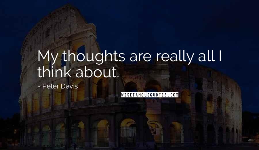 Peter Davis Quotes: My thoughts are really all I think about.