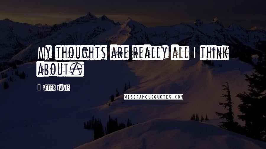 Peter Davis Quotes: My thoughts are really all I think about.