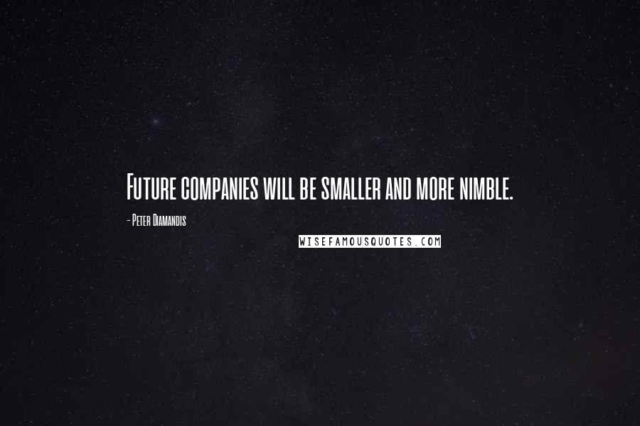 Peter Diamandis Quotes: Future companies will be smaller and more nimble.