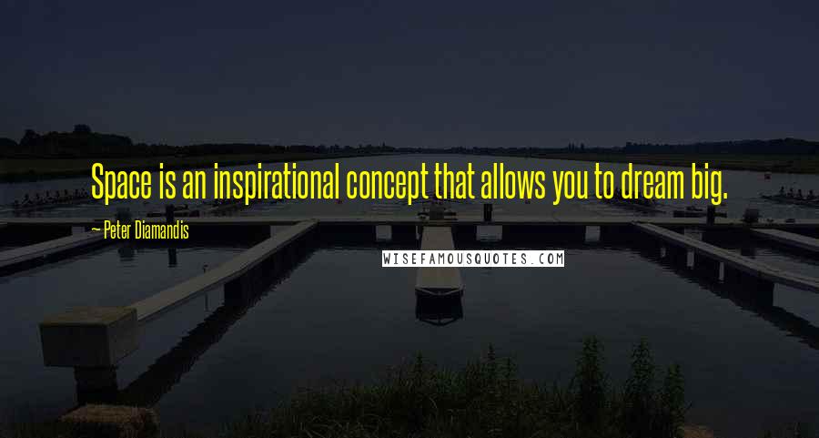 Peter Diamandis Quotes: Space is an inspirational concept that allows you to dream big.