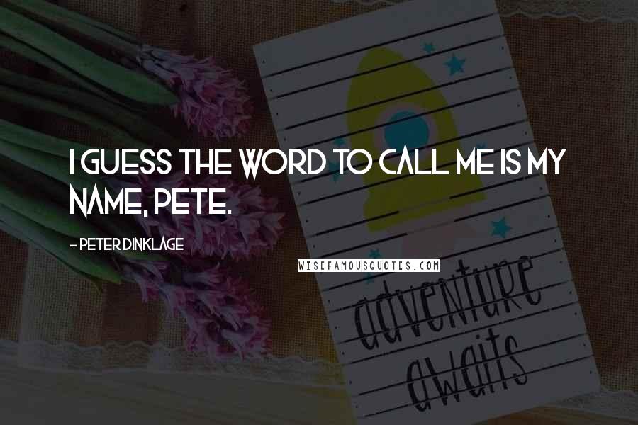 Peter Dinklage Quotes: I guess the word to call me is my name, Pete.