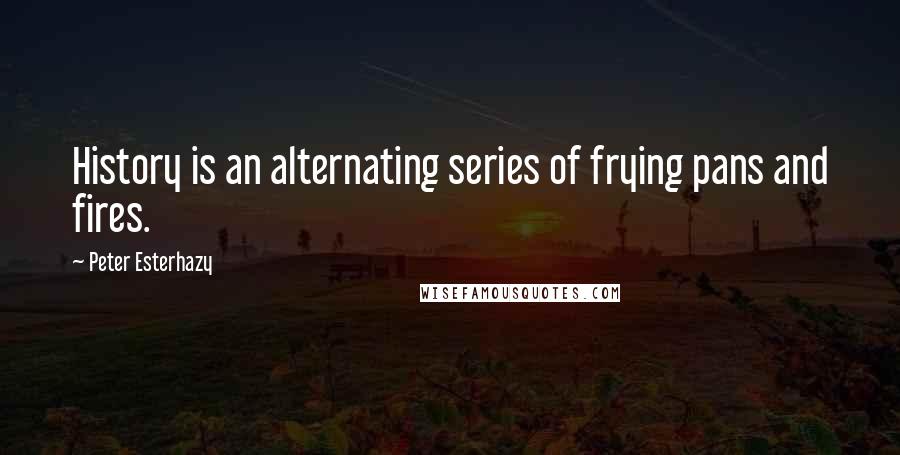 Peter Esterhazy Quotes: History is an alternating series of frying pans and fires.