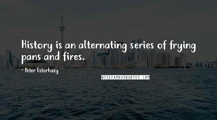 Peter Esterhazy Quotes: History is an alternating series of frying pans and fires.