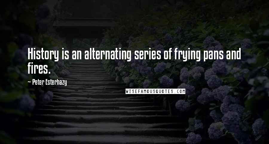 Peter Esterhazy Quotes: History is an alternating series of frying pans and fires.