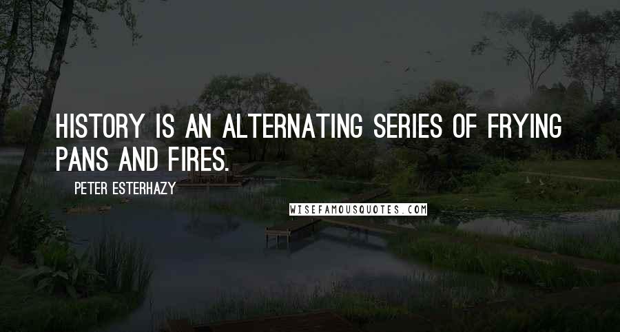 Peter Esterhazy Quotes: History is an alternating series of frying pans and fires.