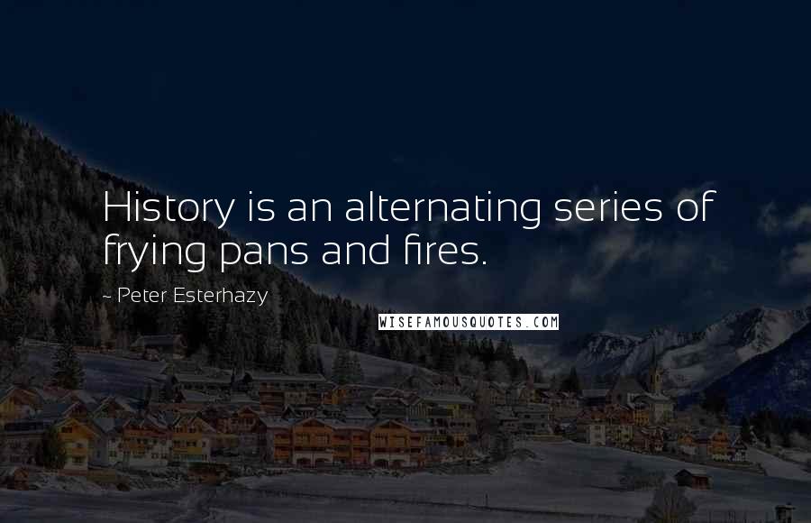 Peter Esterhazy Quotes: History is an alternating series of frying pans and fires.