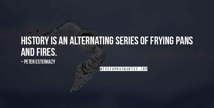 Peter Esterhazy Quotes: History is an alternating series of frying pans and fires.