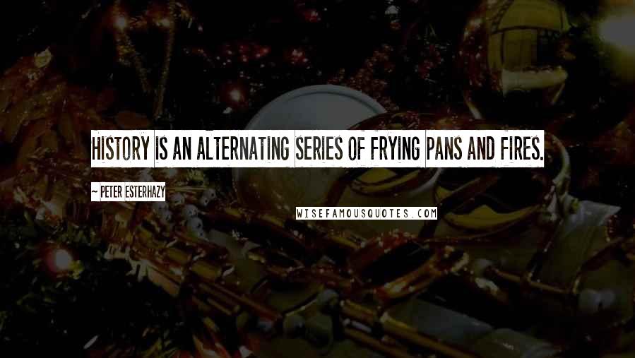 Peter Esterhazy Quotes: History is an alternating series of frying pans and fires.