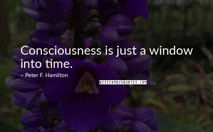 Peter F. Hamilton Quotes: Consciousness is just a window into time.