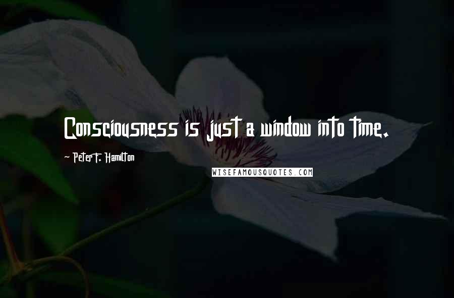 Peter F. Hamilton Quotes: Consciousness is just a window into time.