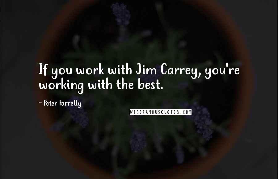 Peter Farrelly Quotes: If you work with Jim Carrey, you're working with the best.