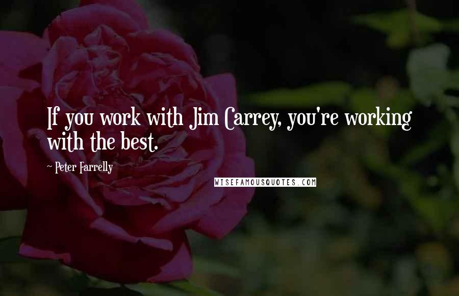 Peter Farrelly Quotes: If you work with Jim Carrey, you're working with the best.