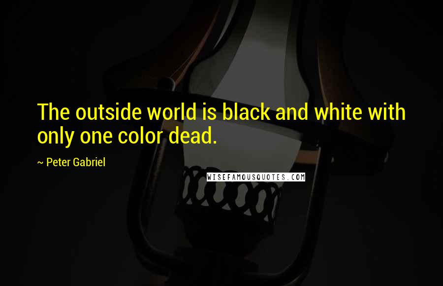 Peter Gabriel Quotes: The outside world is black and white with only one color dead.