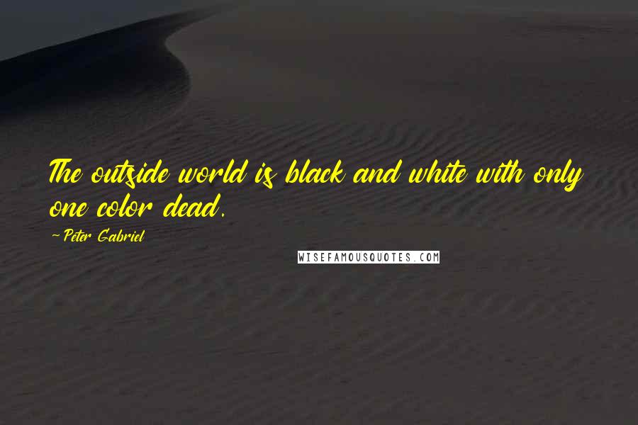 Peter Gabriel Quotes: The outside world is black and white with only one color dead.