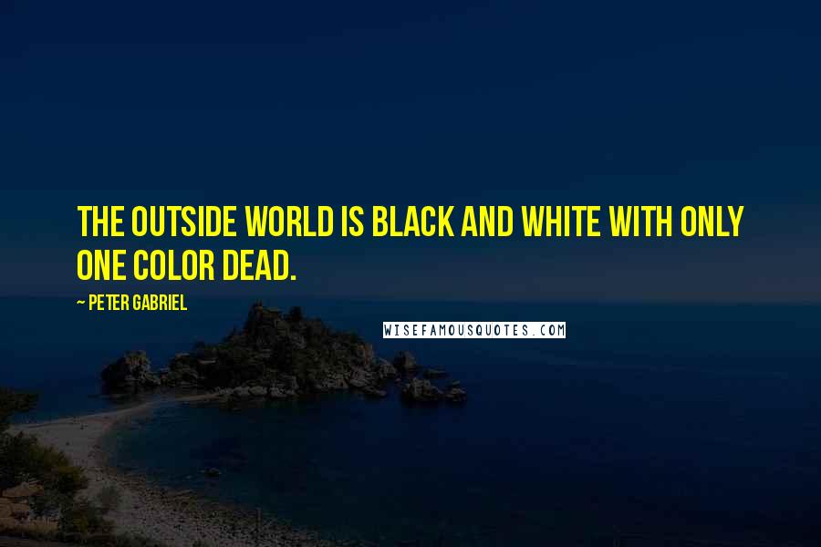 Peter Gabriel Quotes: The outside world is black and white with only one color dead.