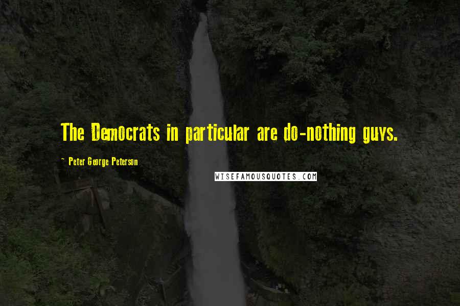 Peter George Peterson Quotes: The Democrats in particular are do-nothing guys.