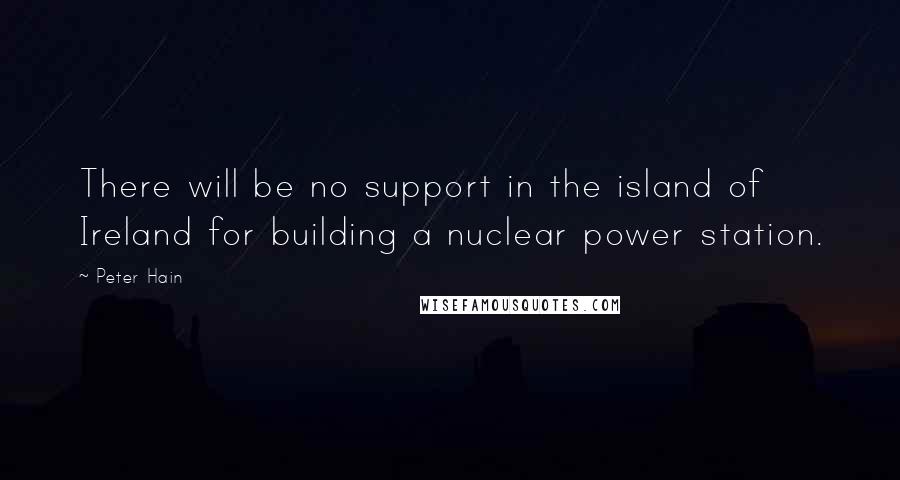 Peter Hain Quotes: There will be no support in the island of Ireland for building a nuclear power station.