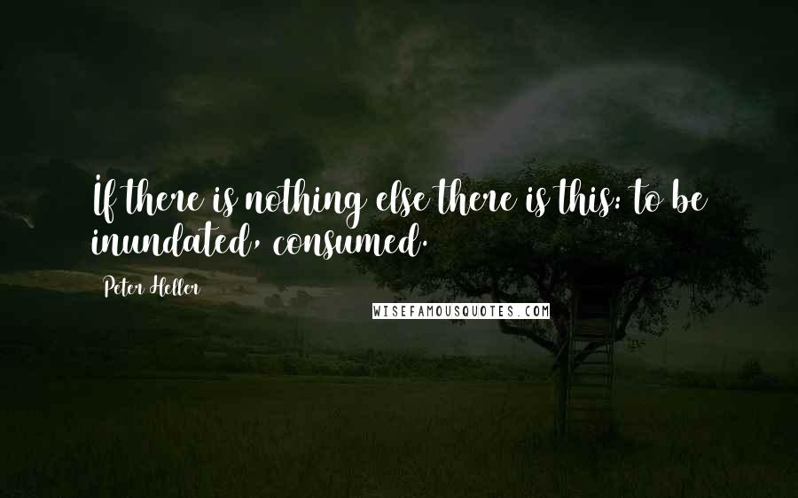 Peter Heller Quotes: If there is nothing else there is this: to be inundated, consumed.