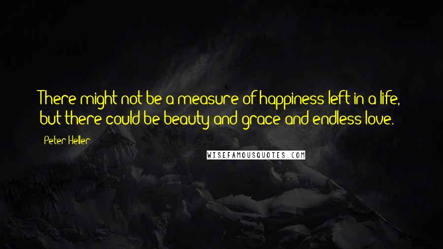 Peter Heller Quotes: There might not be a measure of happiness left in a life, but there could be beauty and grace and endless love.