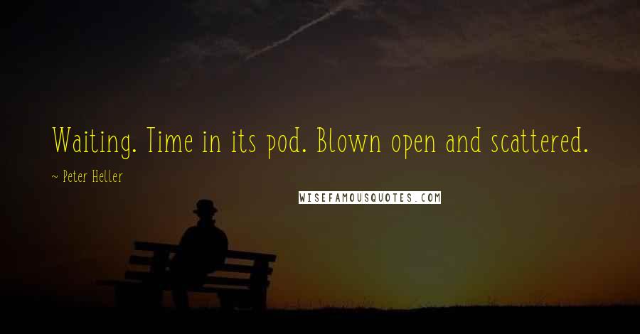 Peter Heller Quotes: Waiting. Time in its pod. Blown open and scattered.